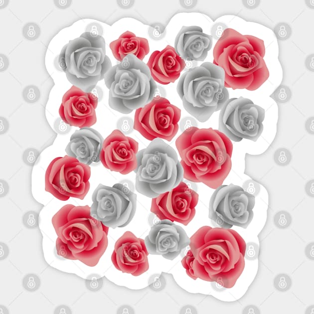 Rose Garden Gray Sticker by Jirka Svetlik